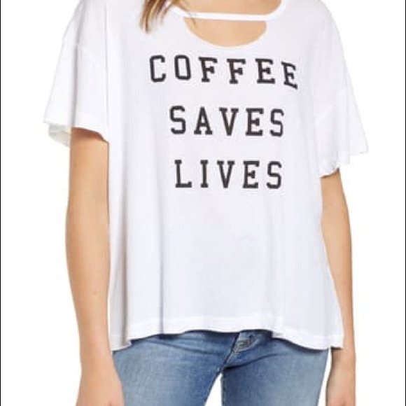 Wildfox Tops - WildFox Coffee Saves Lives Cotton t shirt too S